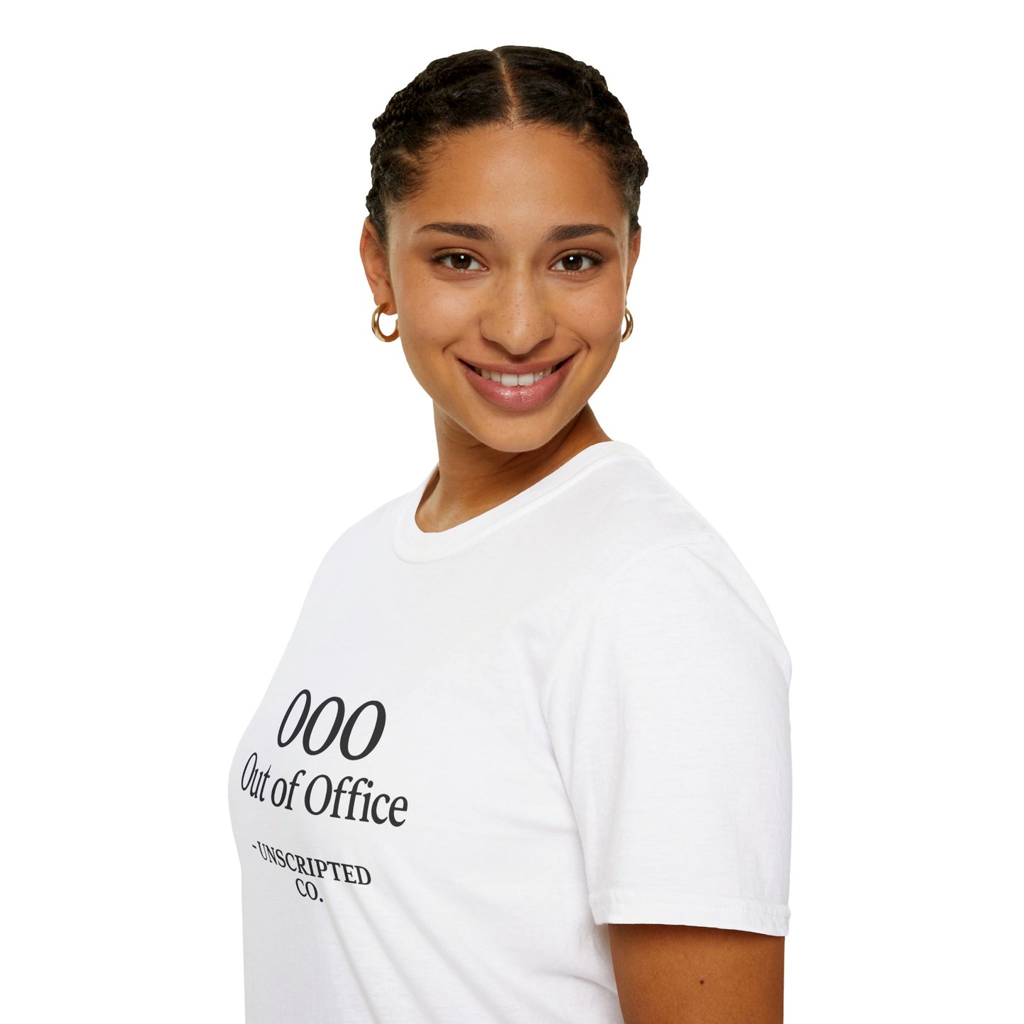 "OOO - Out of Office" Unisex Softstyle Tee - UNSCRIPTED CO.